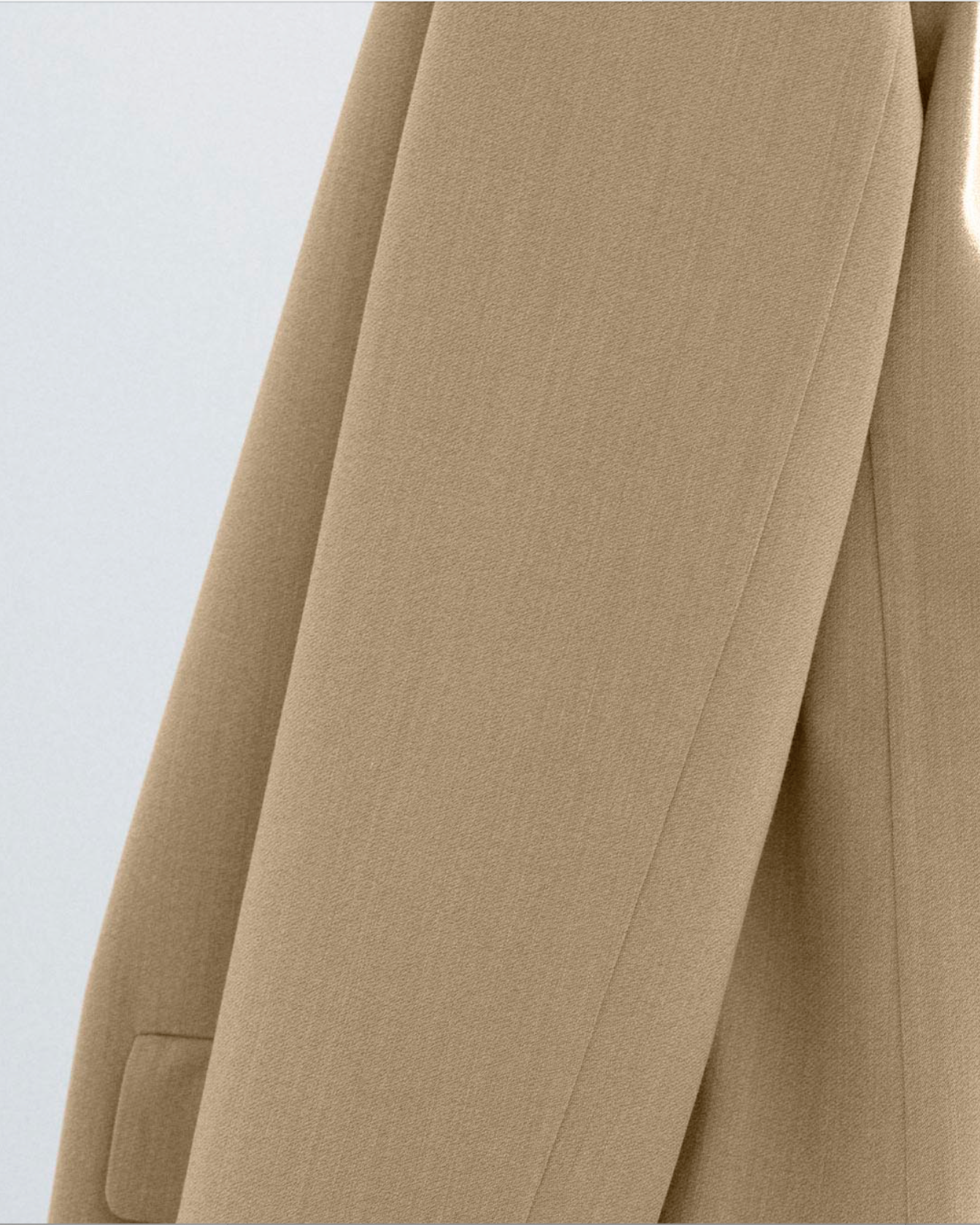 Manteau structurée en gabardine de laine - Entièrement cousu à la main