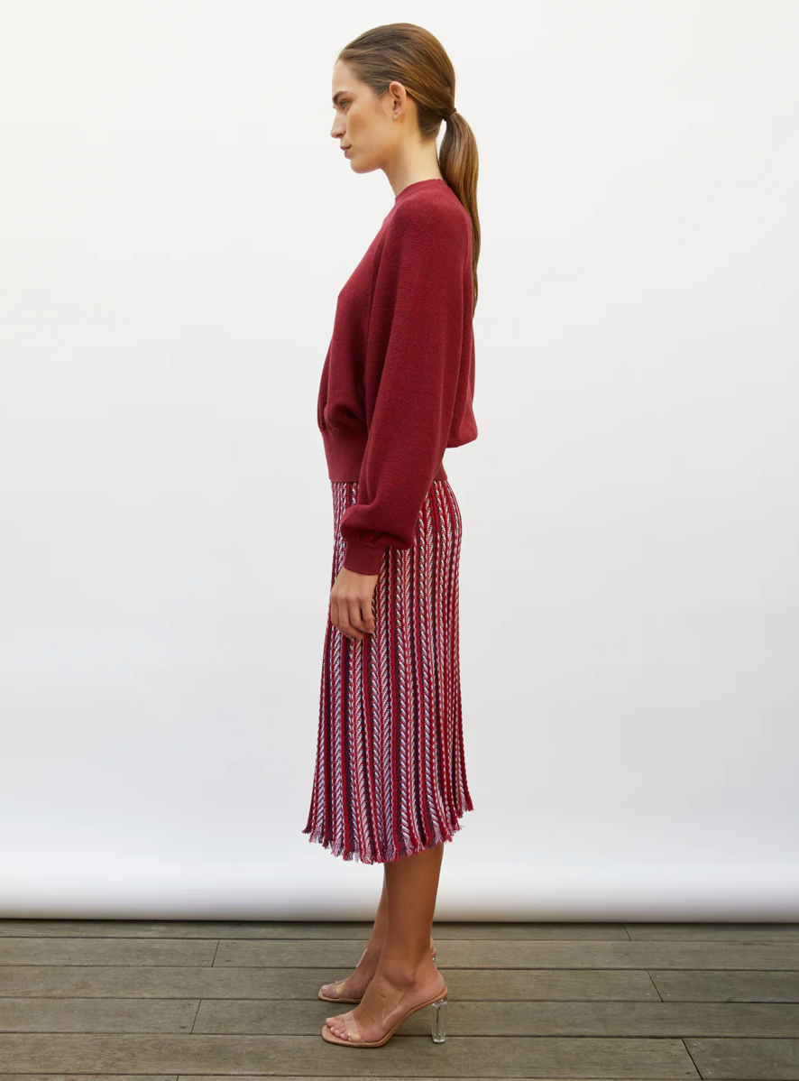 jupe fluide maille chevron Molli