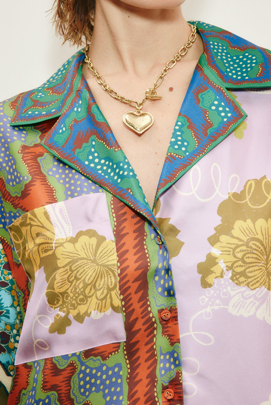 Chemise en twill de soie Arnie Alemais