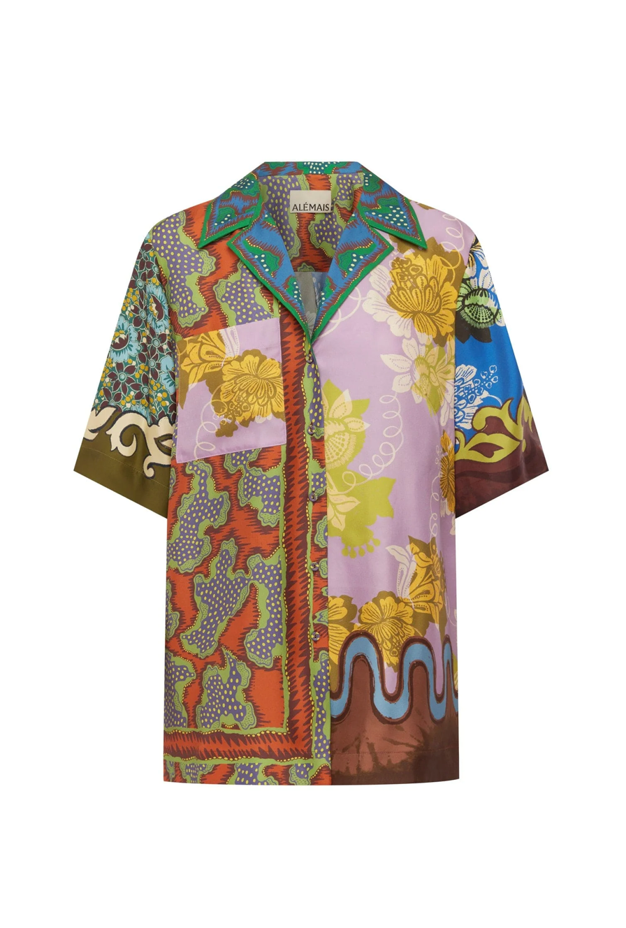 Chemise en twill de soie Arnie Alemais