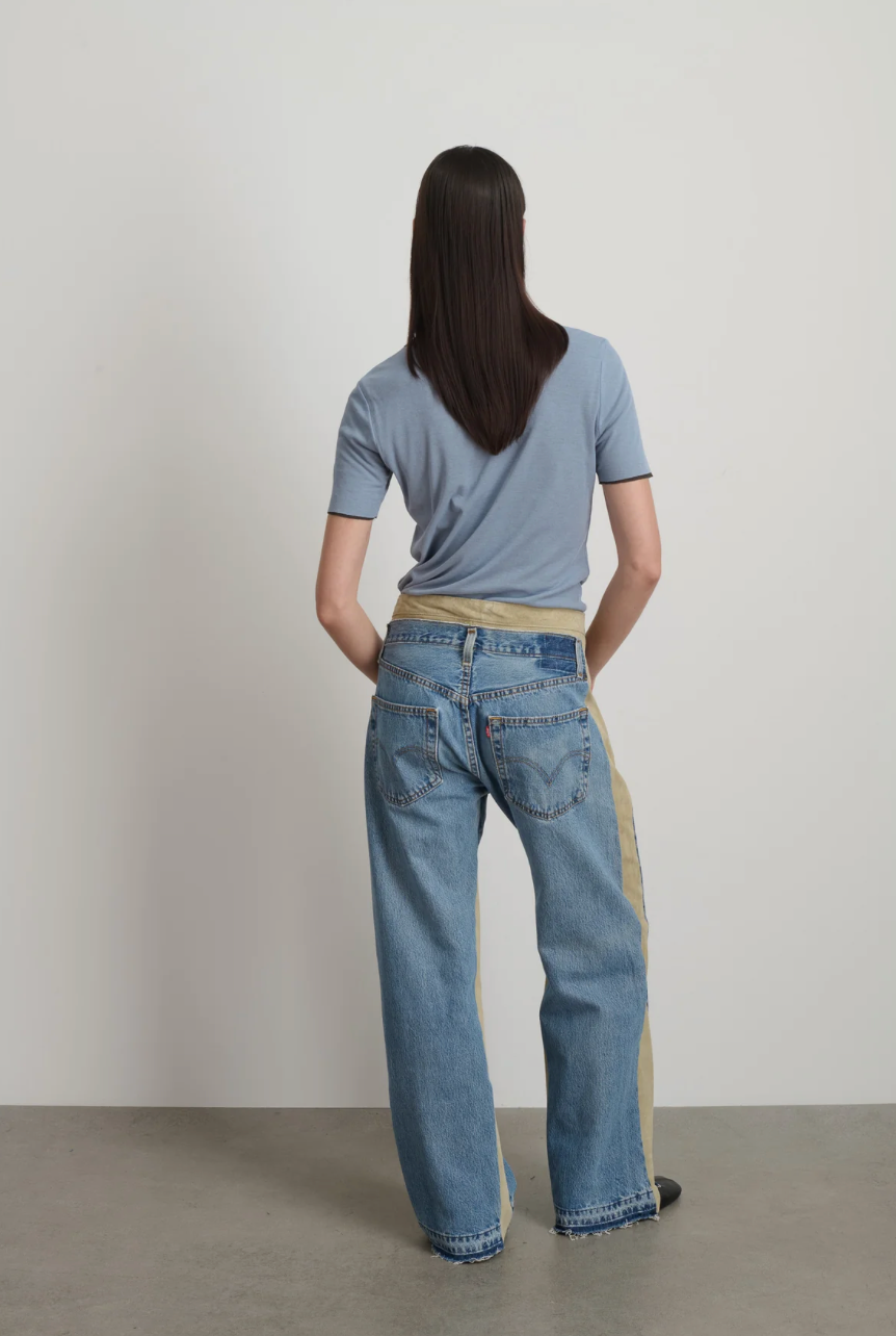 Double Waistband Rework Vintage Indigo/Suede Bsides