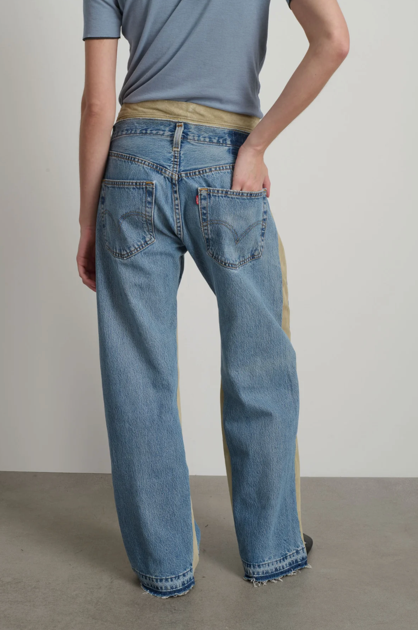 Double Waistband Rework Vintage Indigo/Suede Bsides