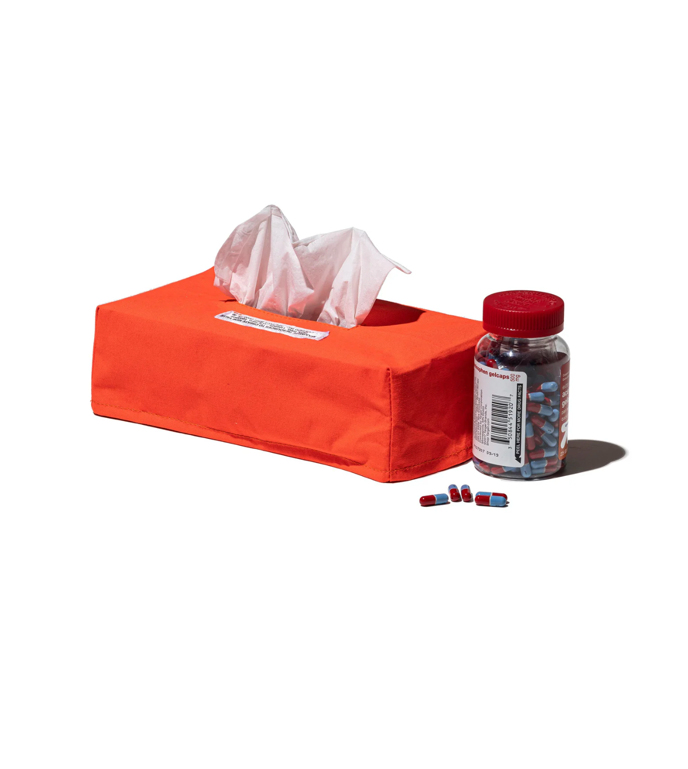 EMERGENCY TISSUE BOX COVER / Neon Orange Puebco