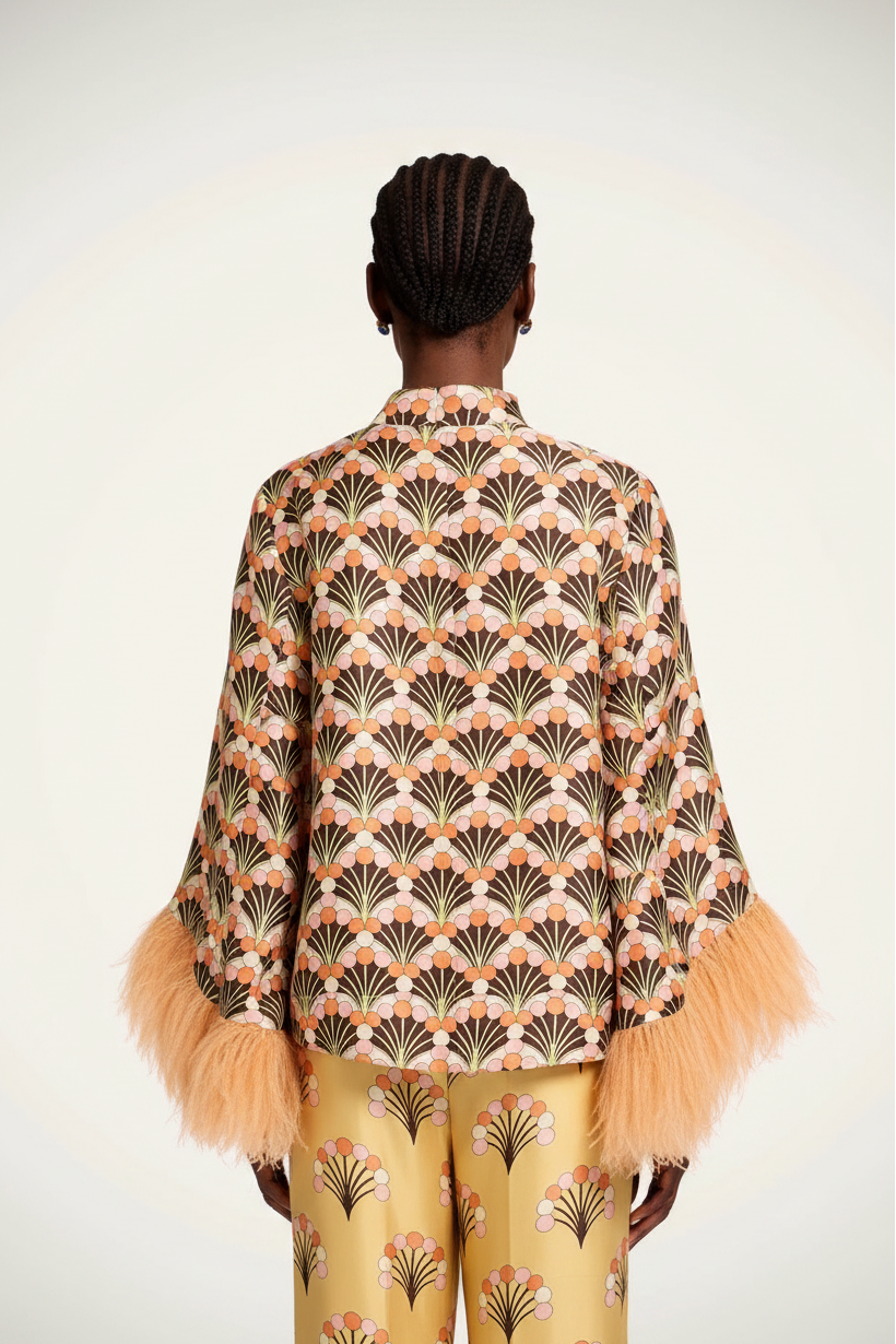 MAKE AN EXIT TOP (WITH FEATHERS) LA DOUBLE J