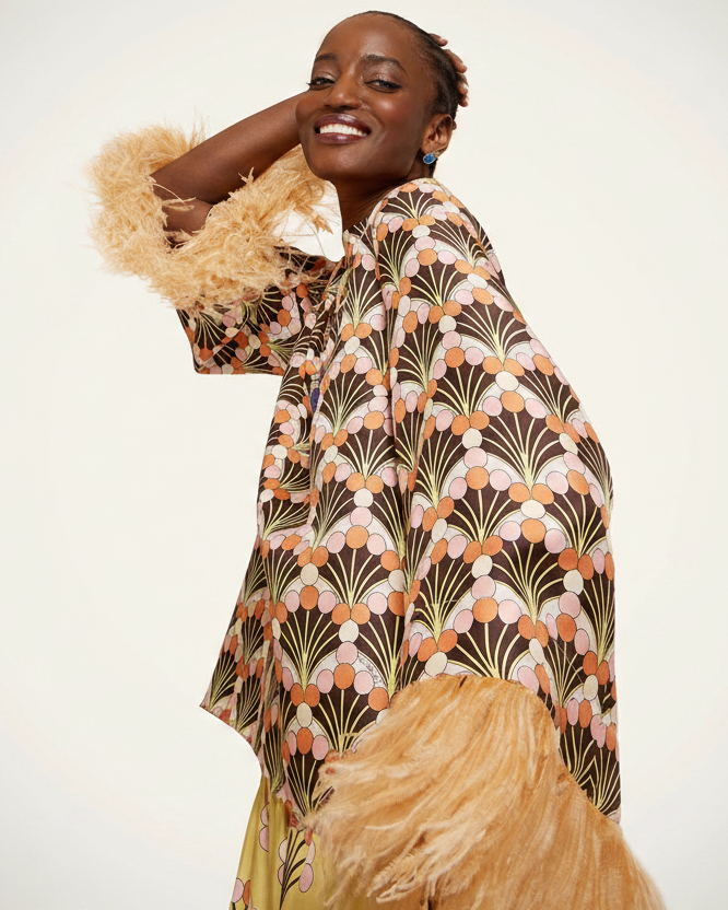 MAKE AN EXIT TOP (WITH FEATHERS) LA DOUBLE J