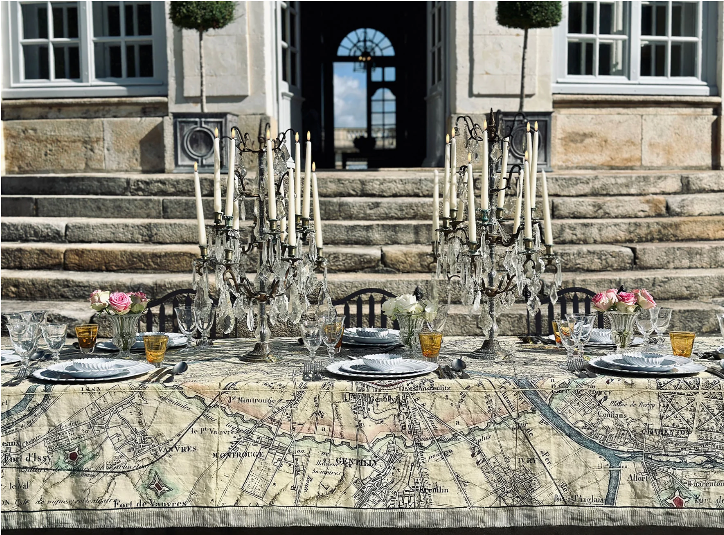 Nappe en lin "Paris map" John Derian x S&B