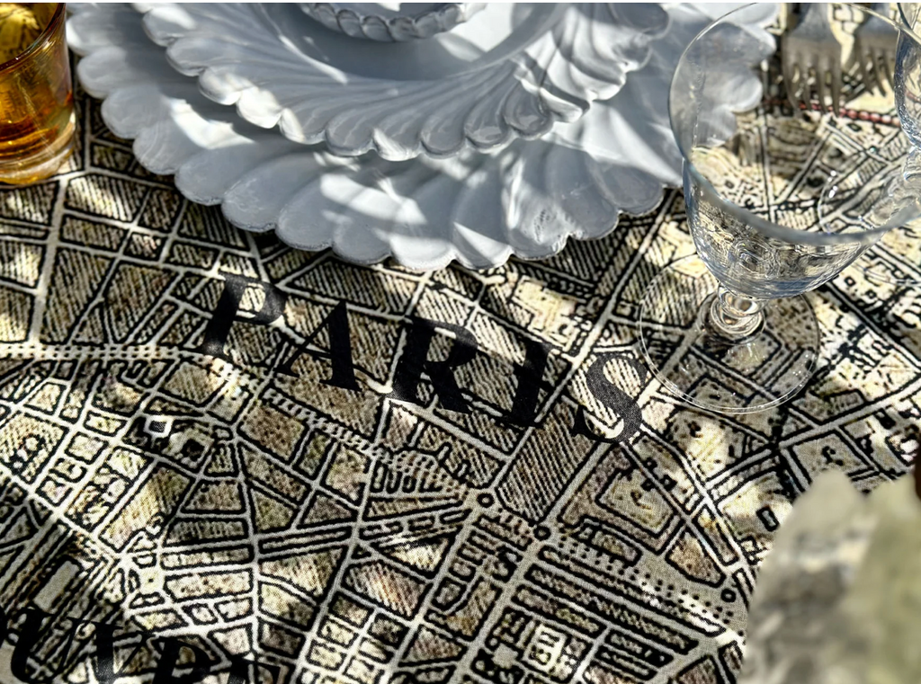 Nappe en lin "Paris map" John Derian x S&B