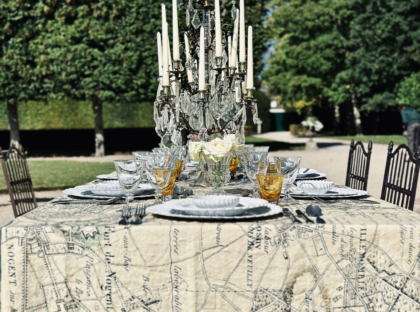 Nappe en lin "Paris map" John Derian x S&B