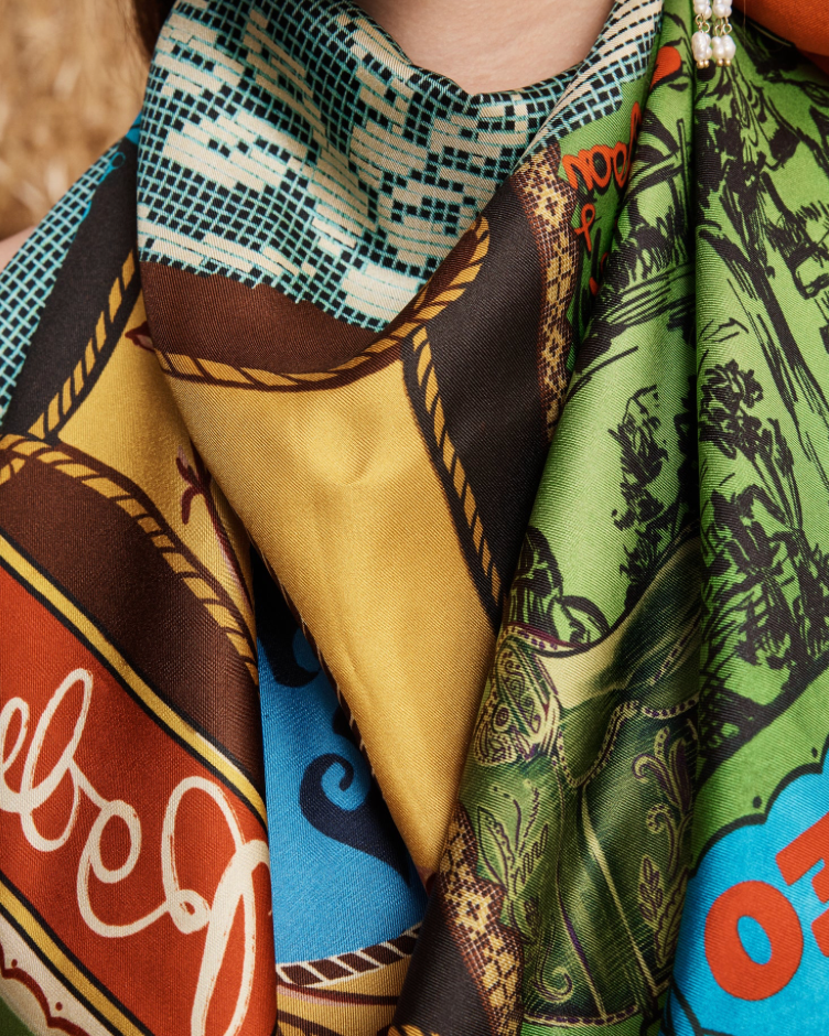 Alémais Ace silk scarf