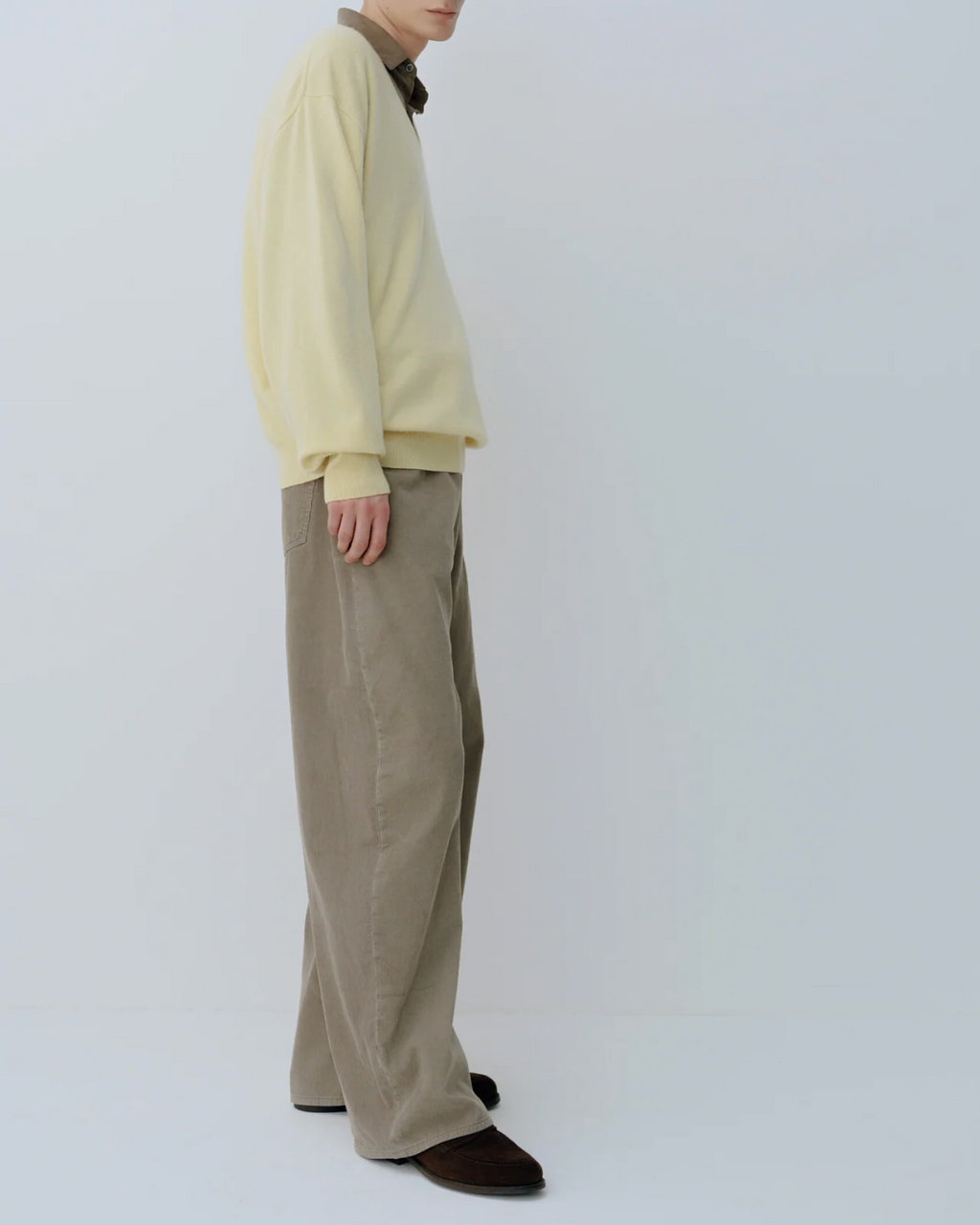 Ssstein - Pantalon en velours côtelé vintage Taupe