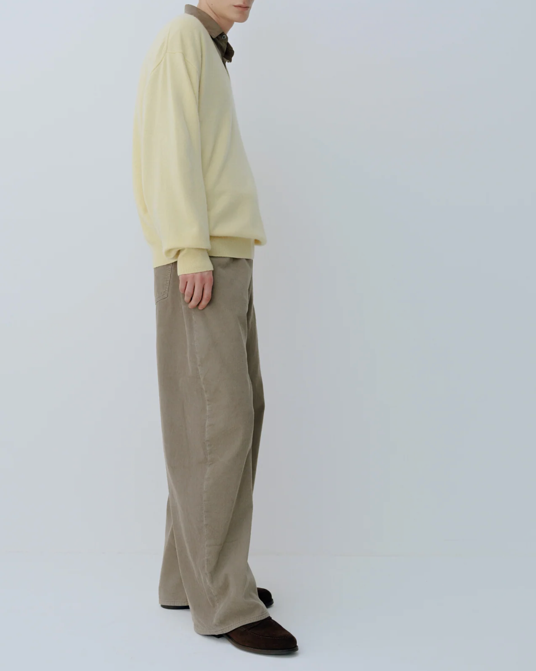 Ssstein - Pantalon en velours côtelé vintage Taupe