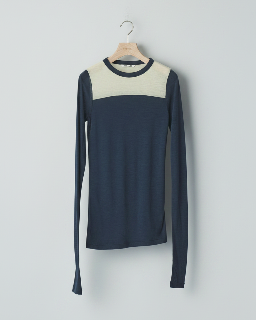 Auralee – T-shirt jersey fluffy cachemire
