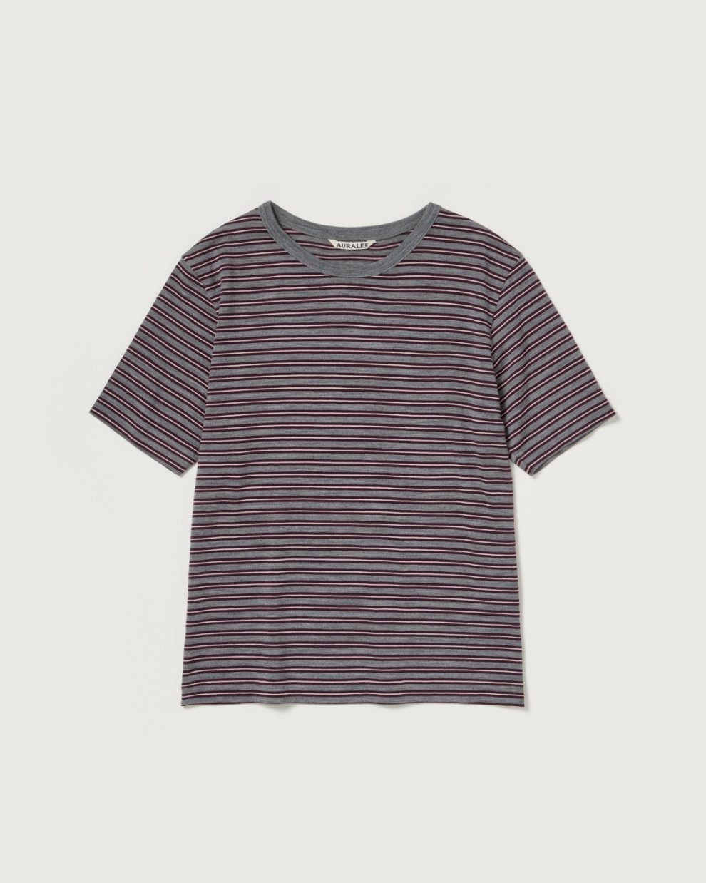 Auralee – T-shirt rayé jersey de laine