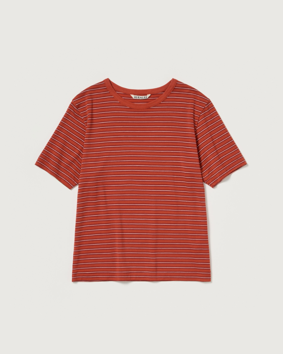 Auralee – T-shirt rayé jersey de laine