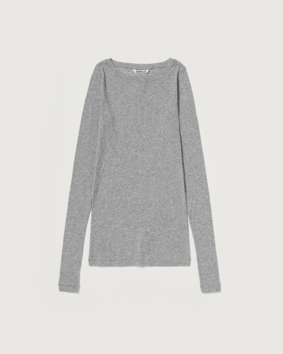 Auralee – T-shirt à manches longues col large