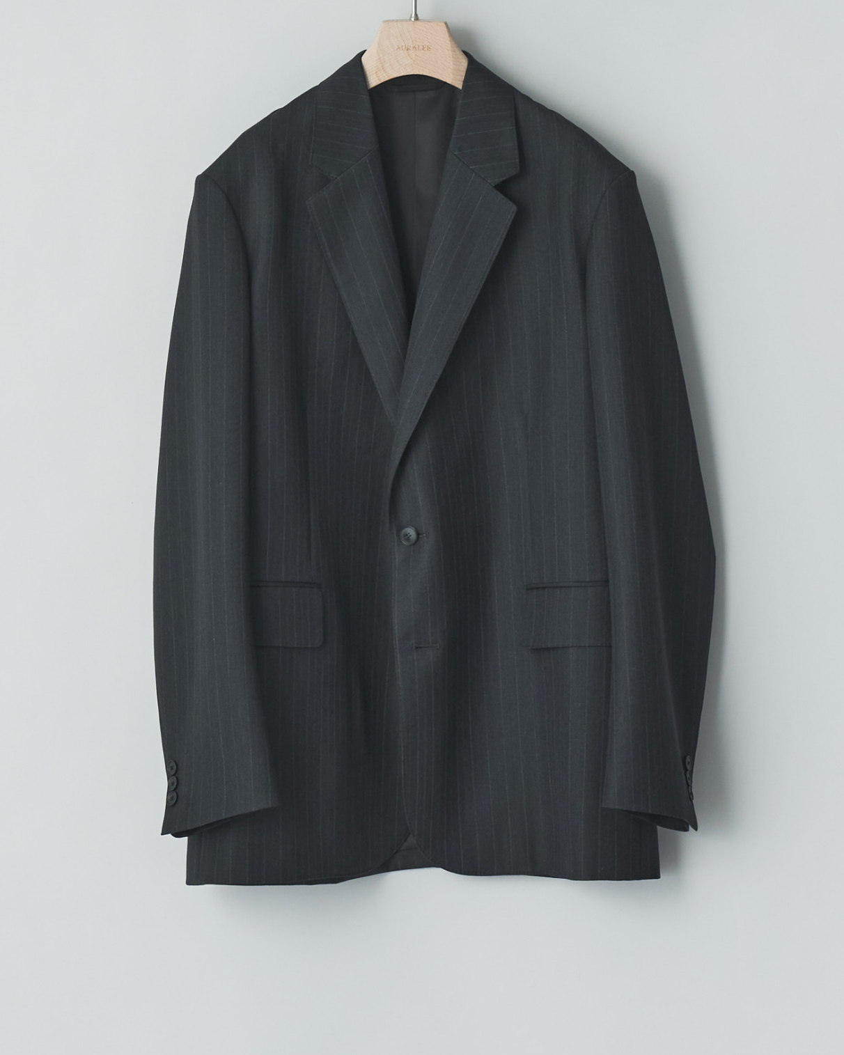 Auralee – Veste blazer en laine Bluefaced Leicester