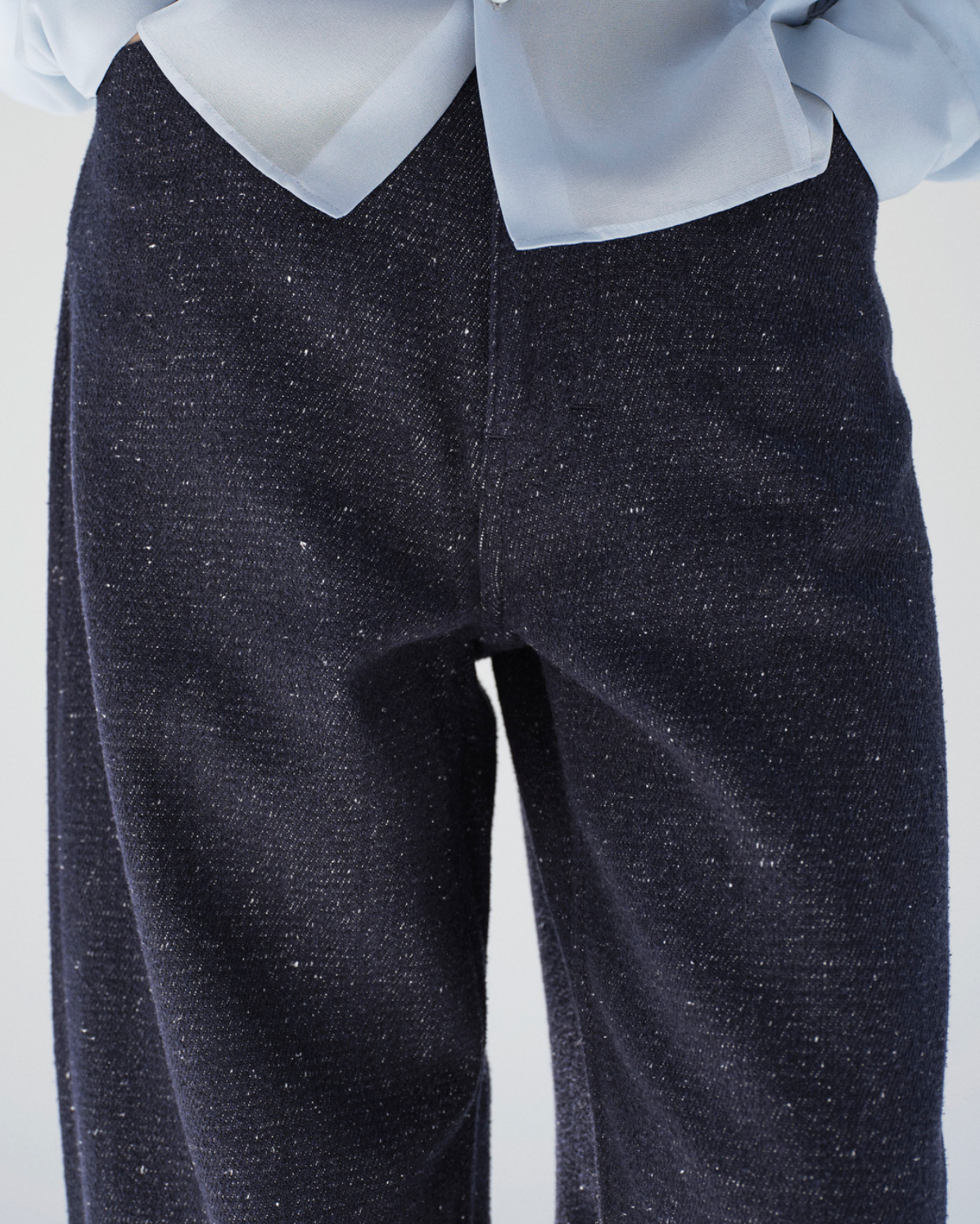 Auralee – Pantalon large en denim de soie