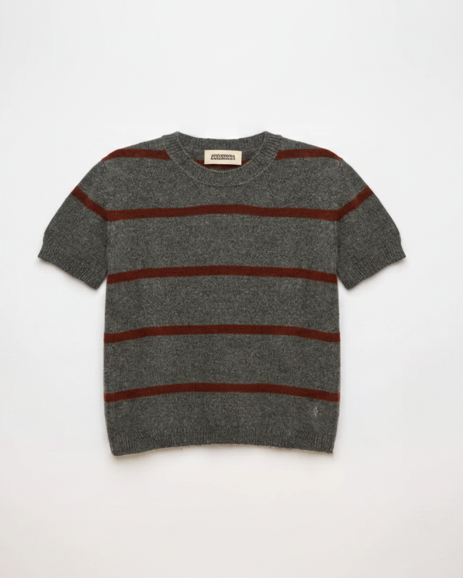 Alexandra Golovanoff –  T-shirt rayé Mini André gris