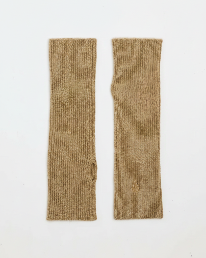 Alexandra Golovanoff – Mitaines longues cachemire Beige