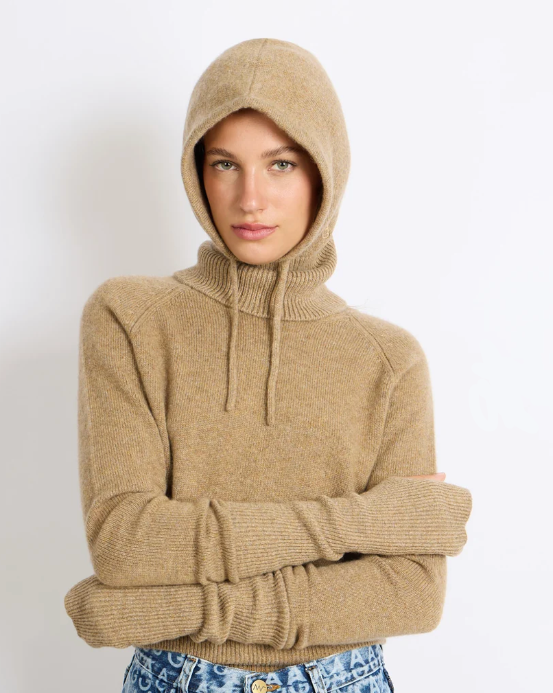 Alexandra Golovanoff – Cagoule cachemire beige