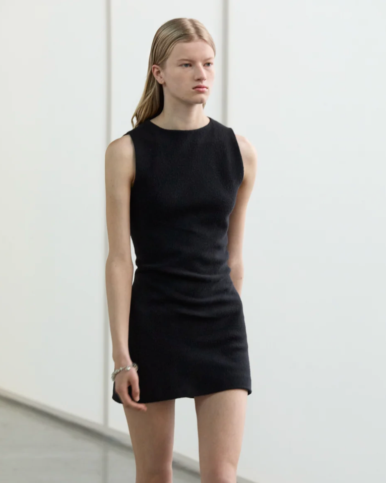 RIER - Mini Dress Fleece charbon