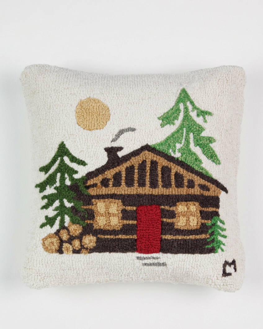 Coussin en laine chalet