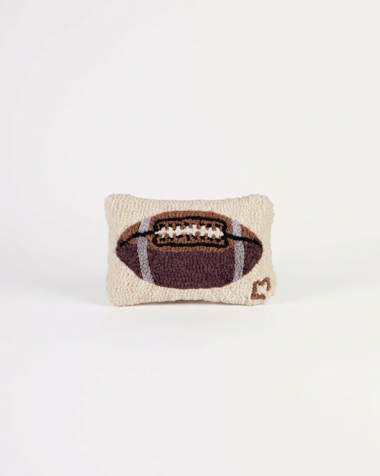 Coussin en laine rugby