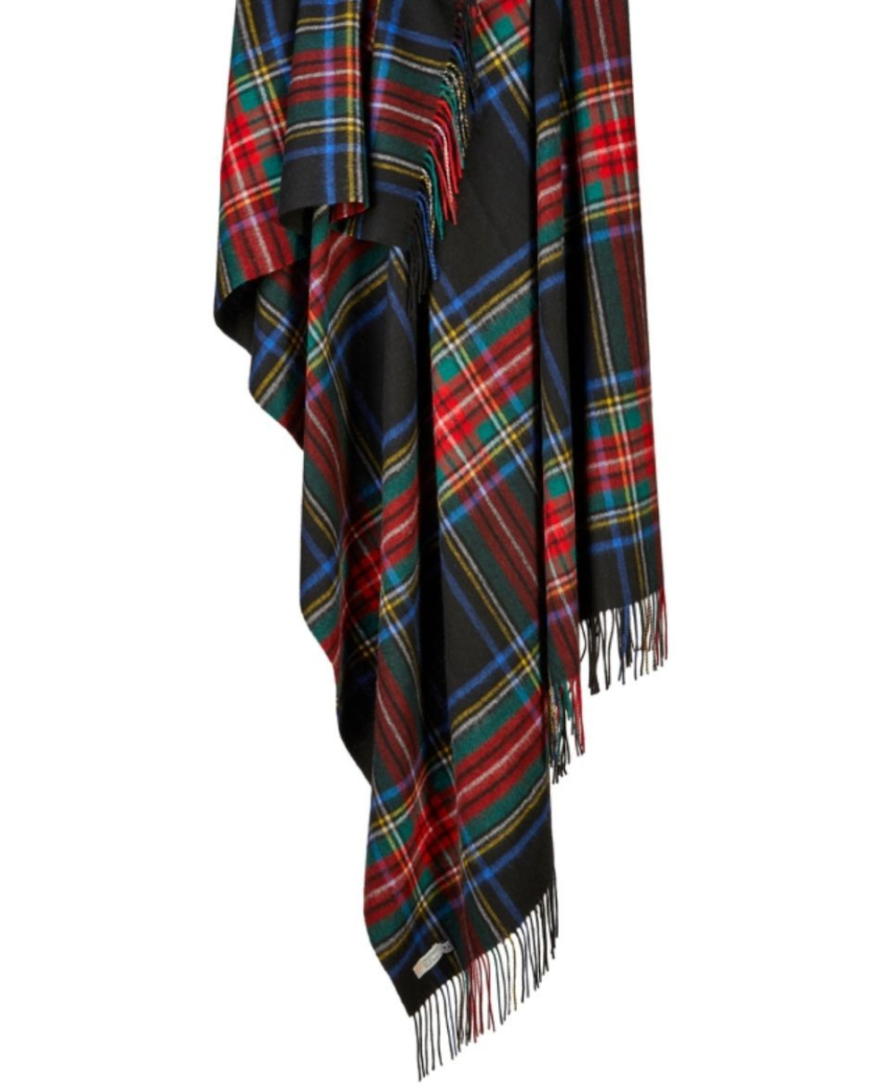 Tweedmill - Plaid laine d'agneau Black Stewart
