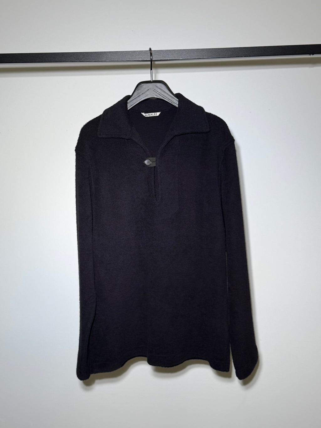 CHEMISE VELOURS ÉPONGE COTON-NYLON MARINE