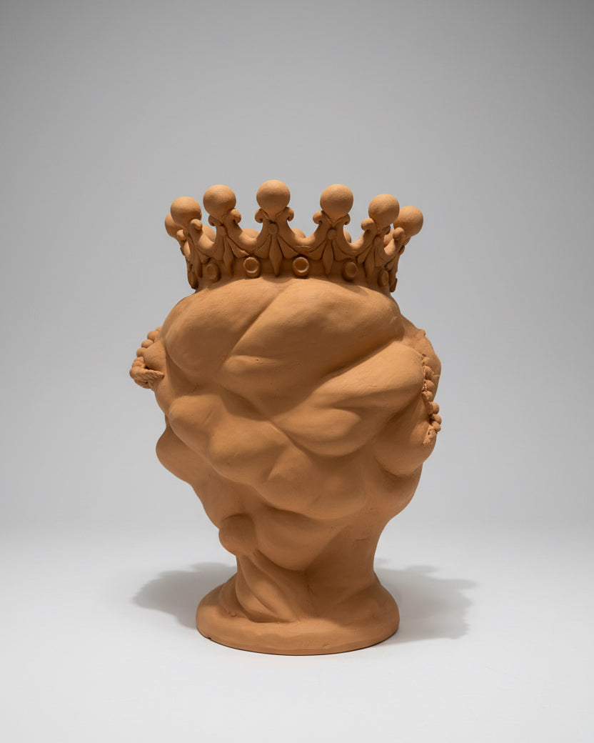 Vase Sicilien tête de Maure Donna - terracotta