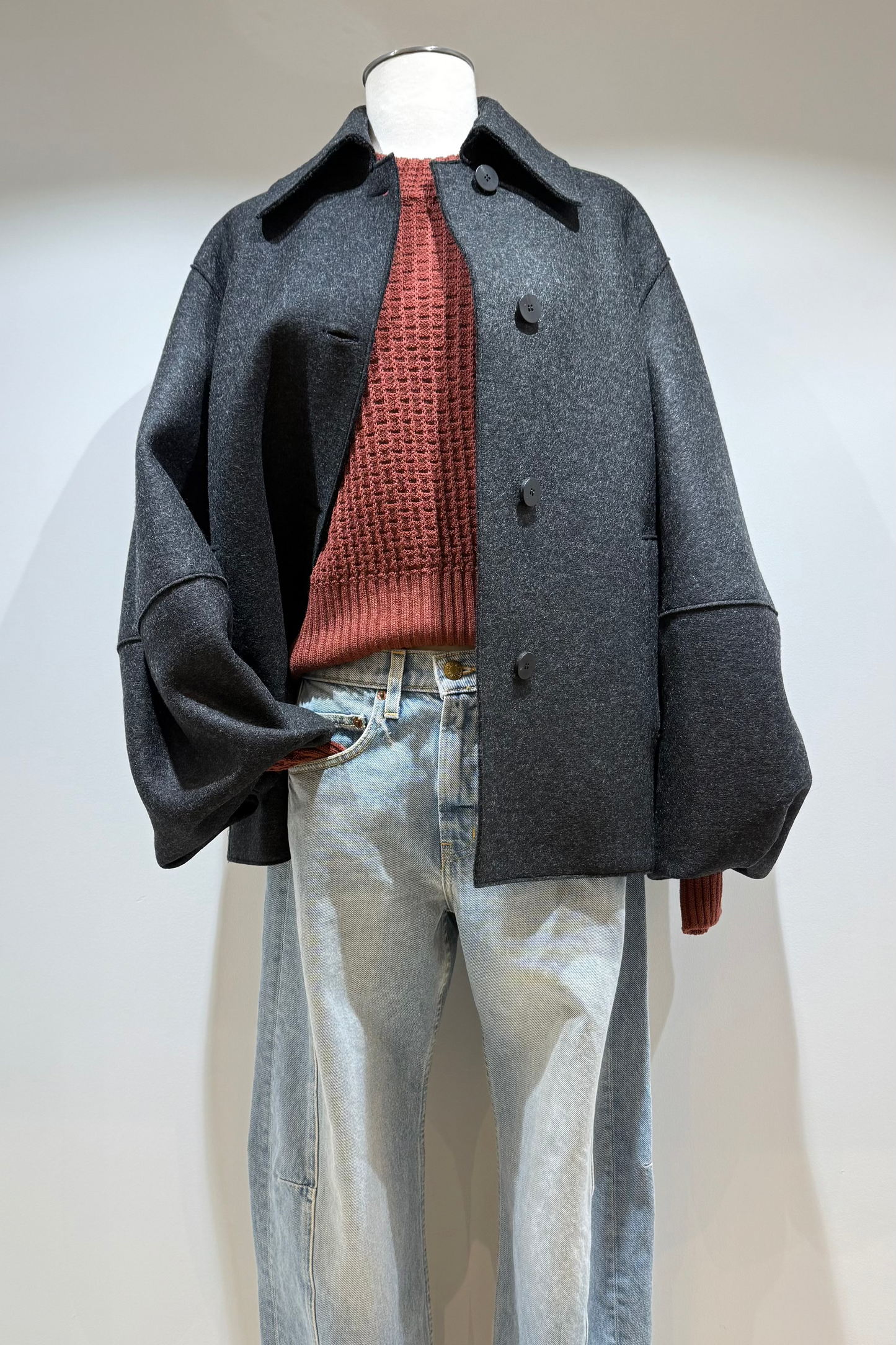 Veste manches ' Puff ' Anthracite