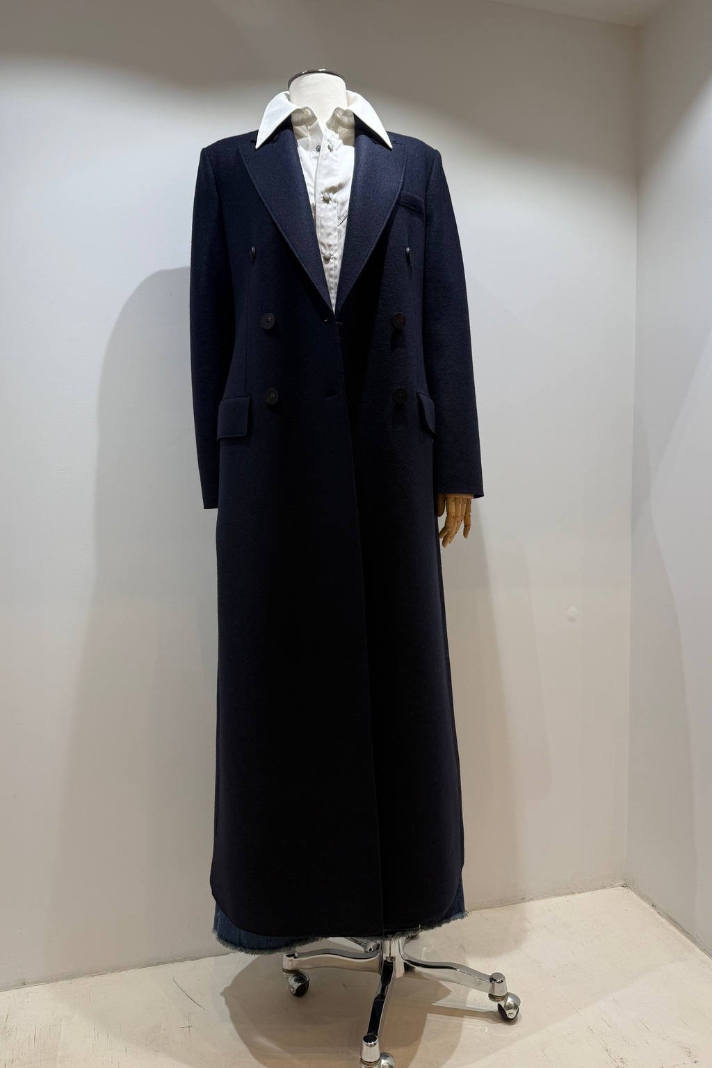 Manteau long double boutonnage