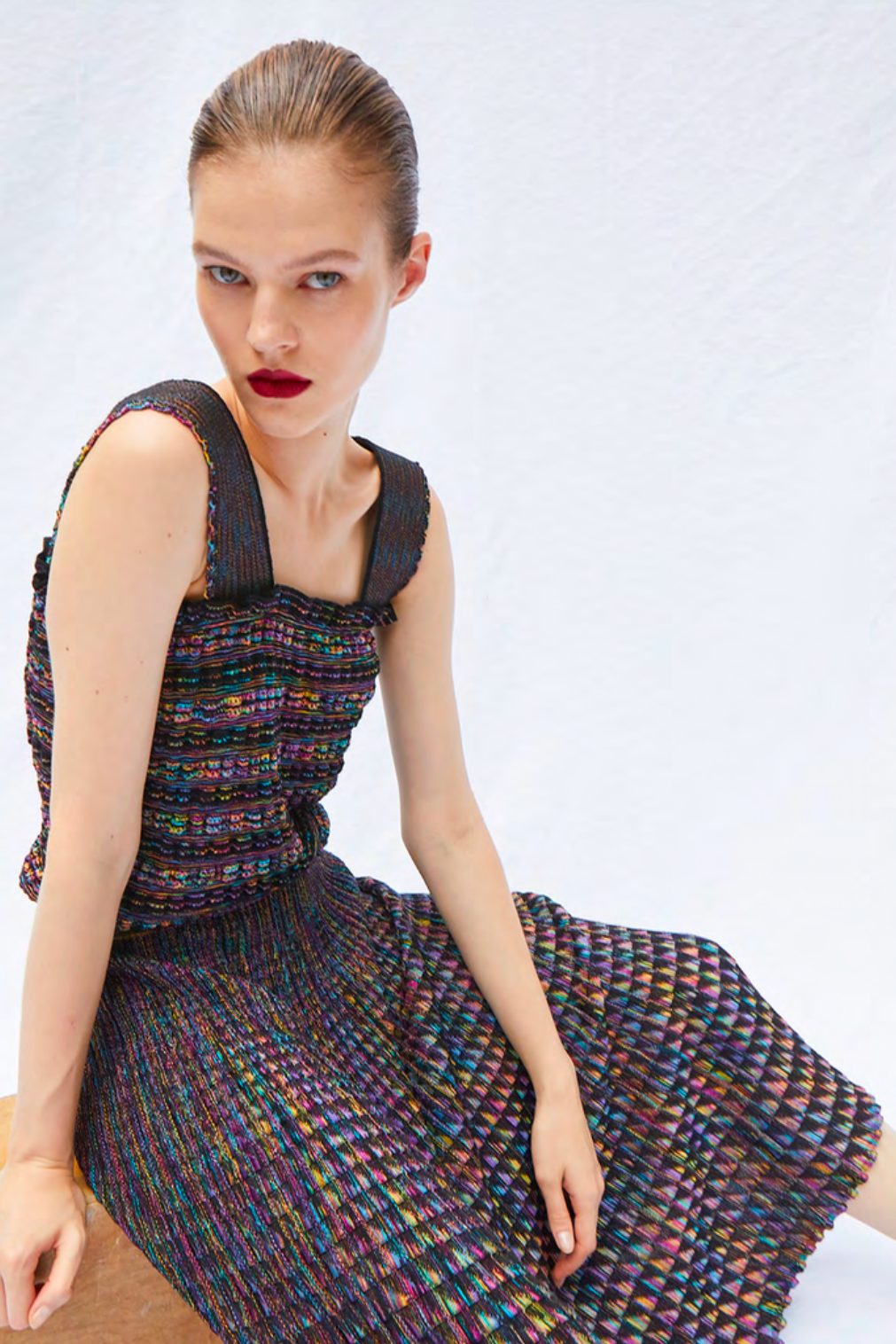 Jupe midi Molli noir arlequin 