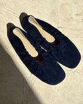 Mica flat elastic suede indigo Le Monde Béryl