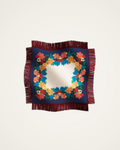 REVERSIBLE FRINGE CARRÉ SCARF LA DOUBLE J 