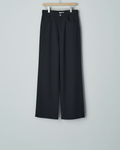 SILK NEP DENIM 5P WIDE PANTS Black Auralee