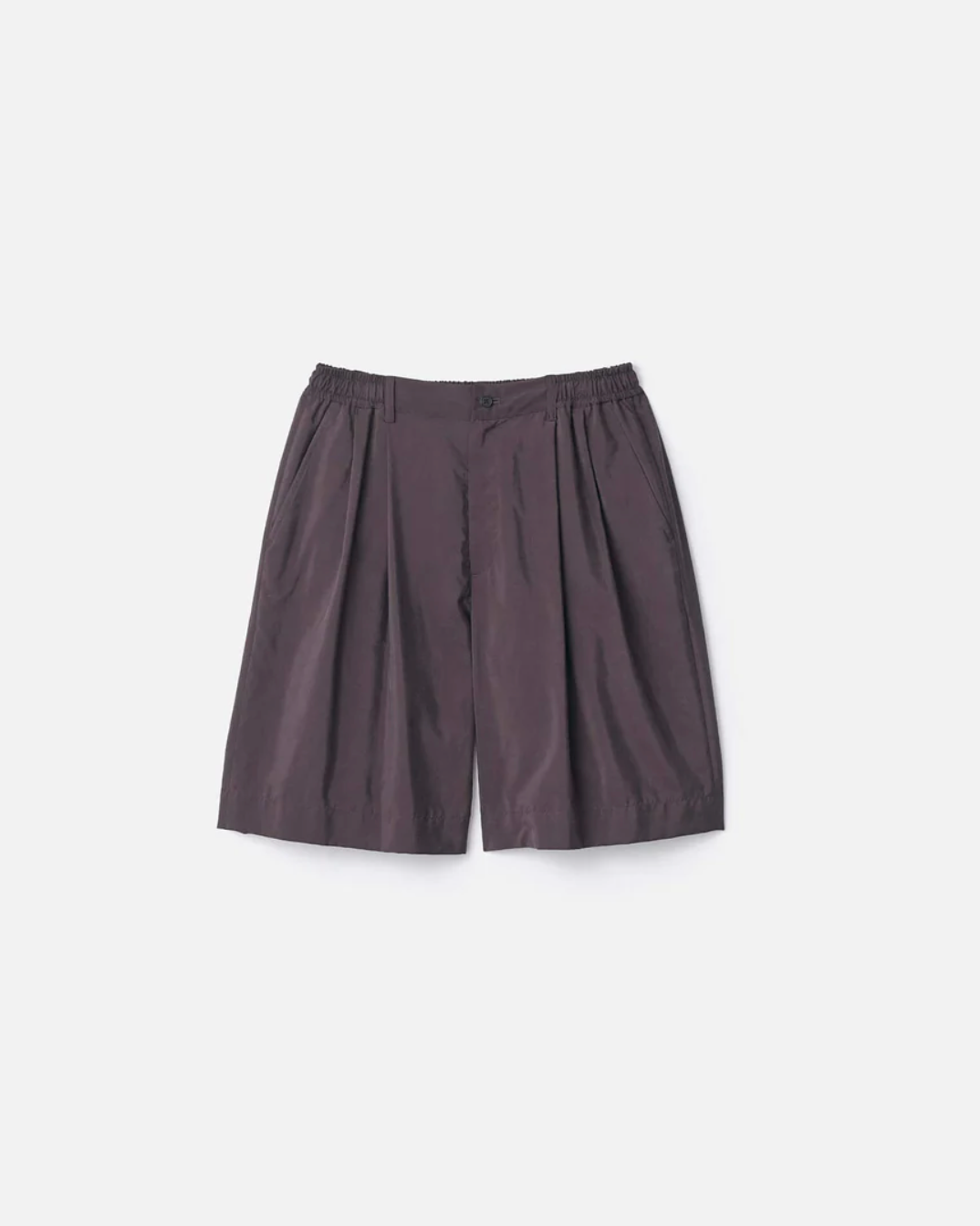 SILK NYLON WIDE EASY SHORT TROUSERS