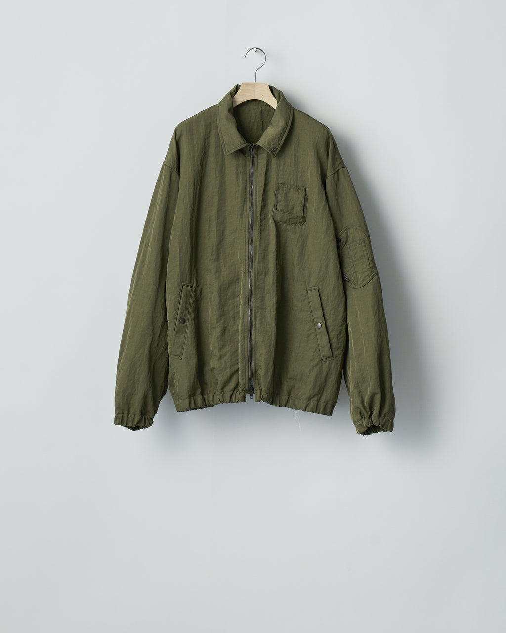 BIO WASHED NYLON OVERSIZED FIGHT JACKET