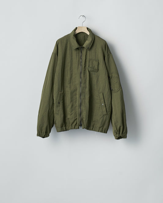 BIO WASHED NYLON OVERSIZED FIGHT JACKET