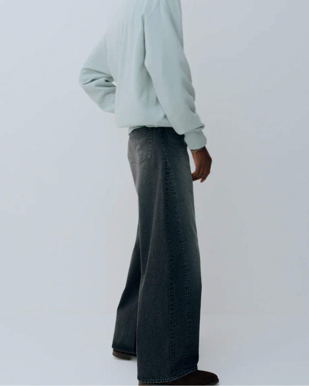 Stein Deformation wide denim black