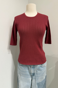 Top maille dentelle Molli manches coudes 