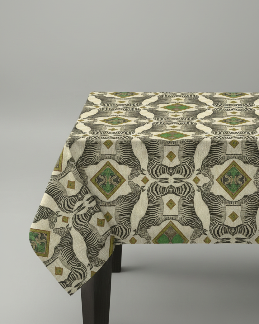 Zebra tablecloth patch ny avenida home