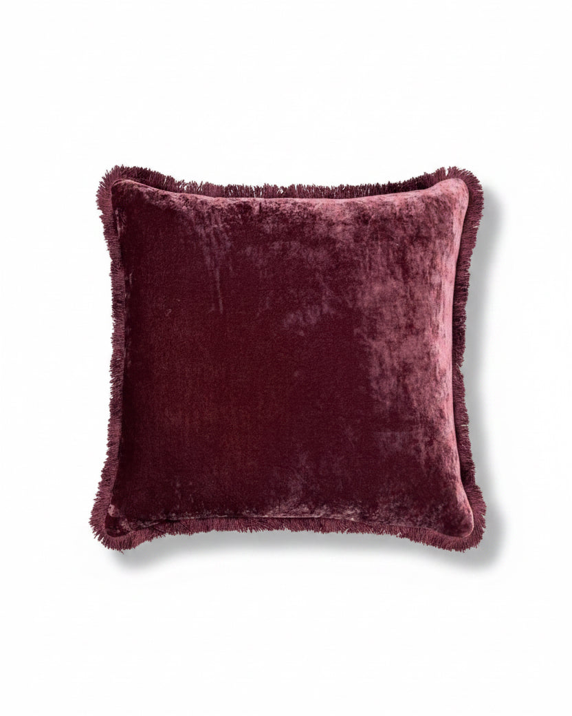 anke drechsel silk velvet cushion grape