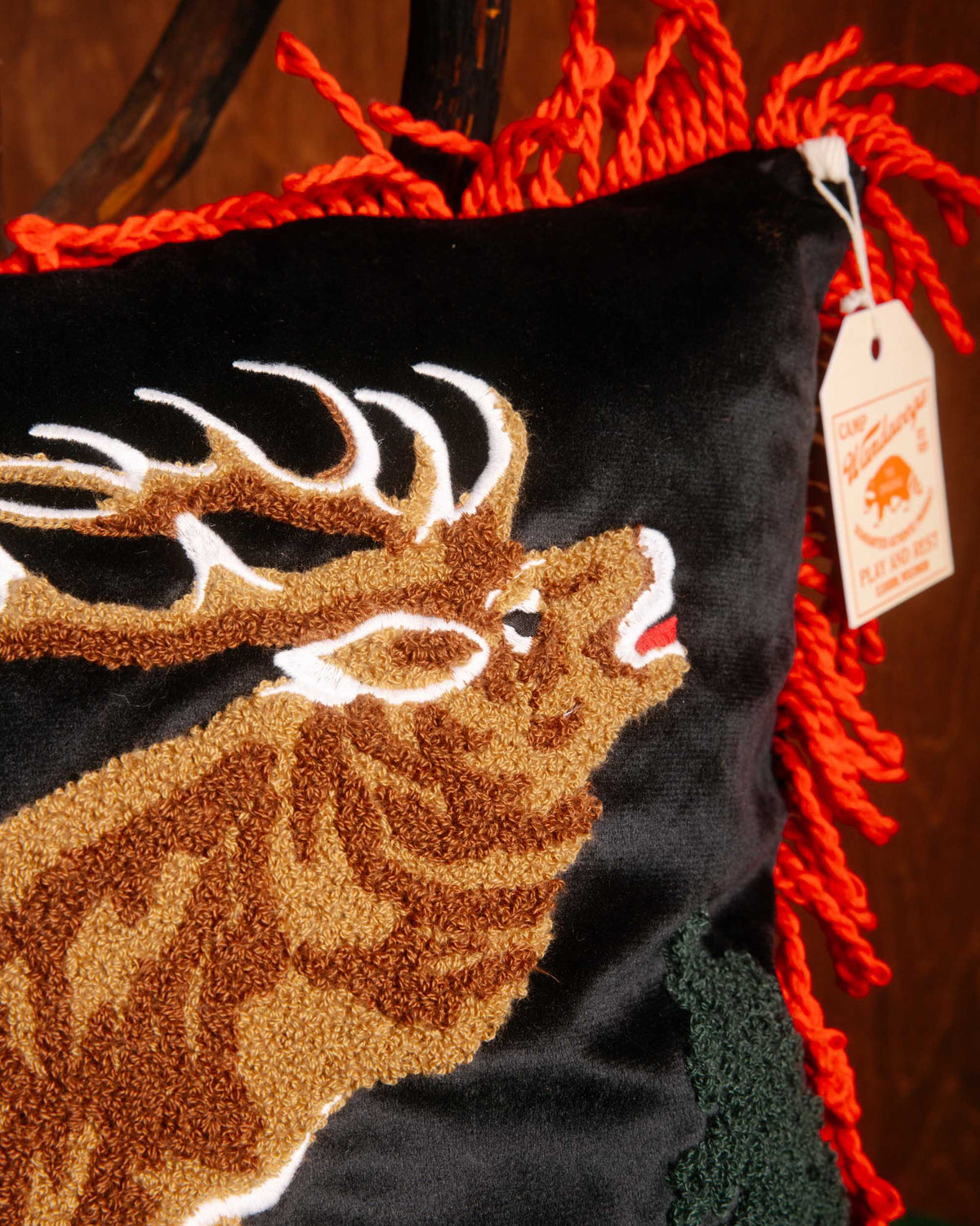 Coussin élan Camp Wandawega