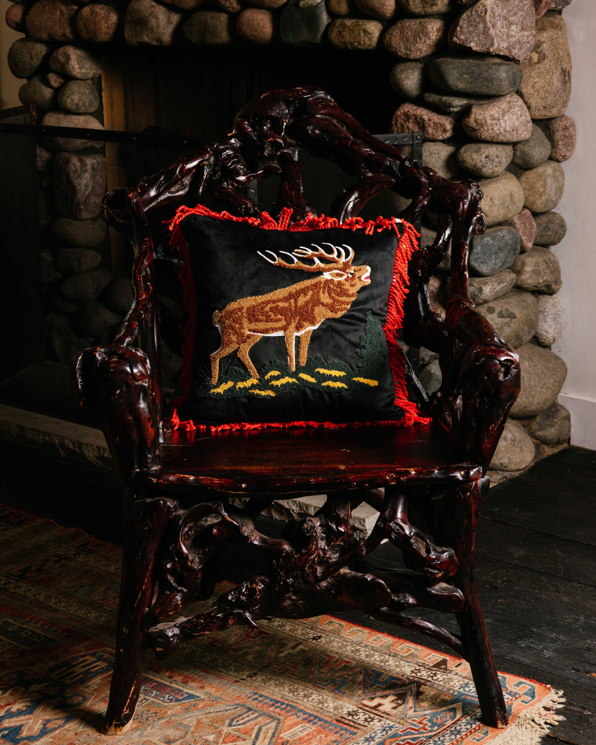 Coussin élan Camp Wandawega