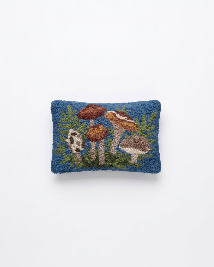 Coussin en laine Champignons
