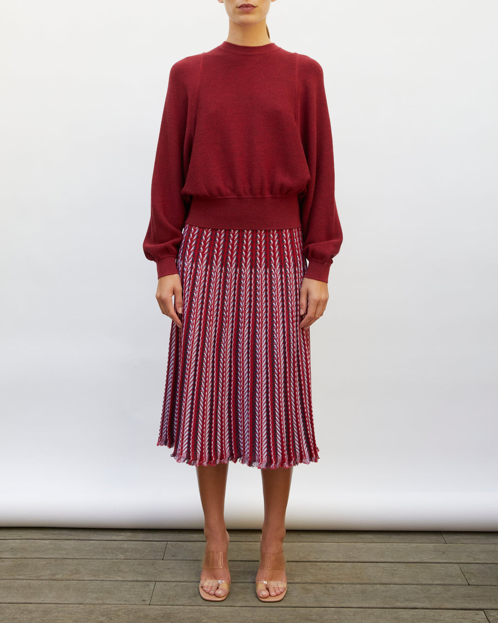 jupe fluide maille chevron encore molli 
