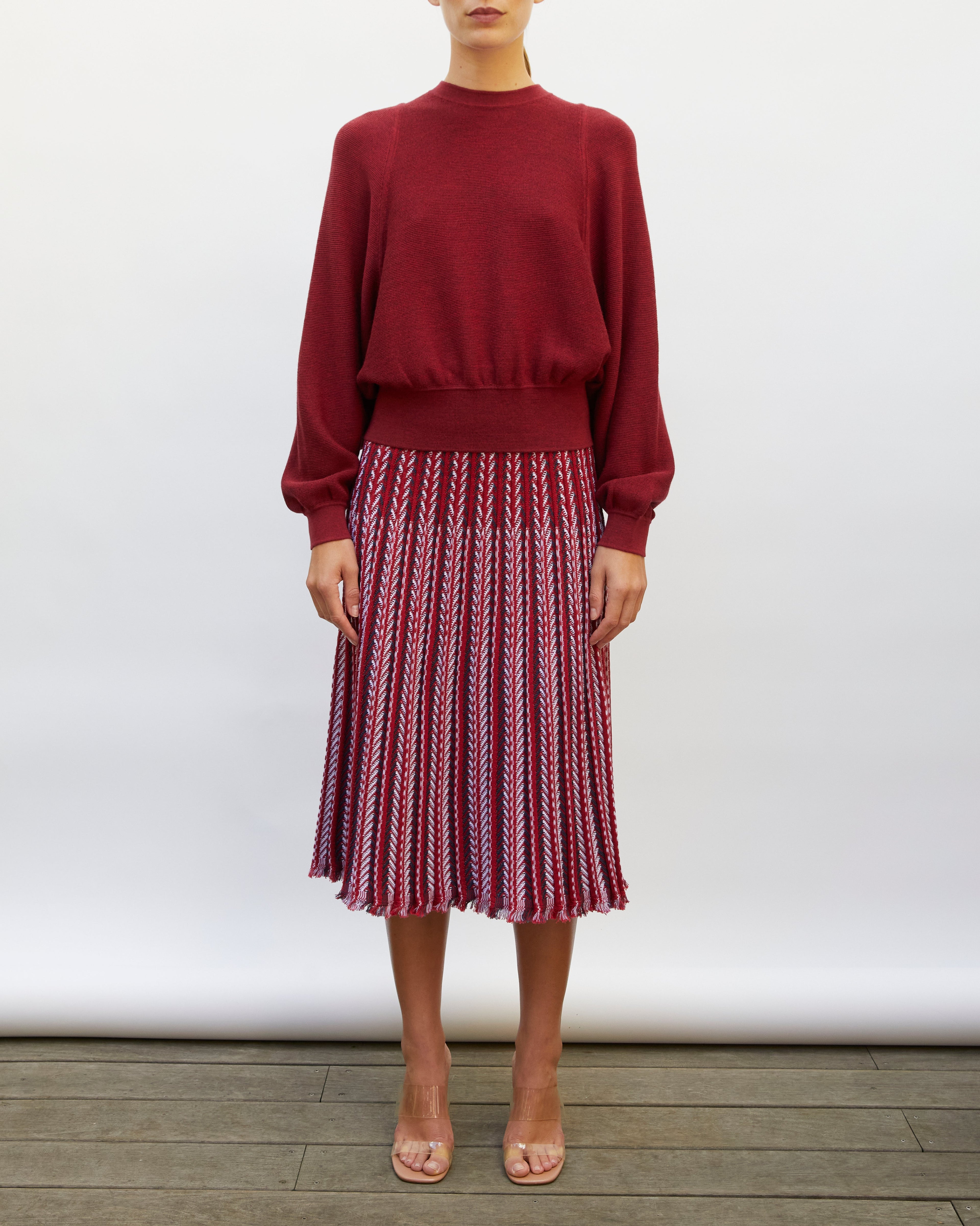 jupe fluide maille chevron encore molli 