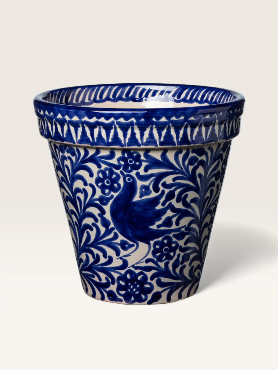 pot a fleur casa lopez bleu