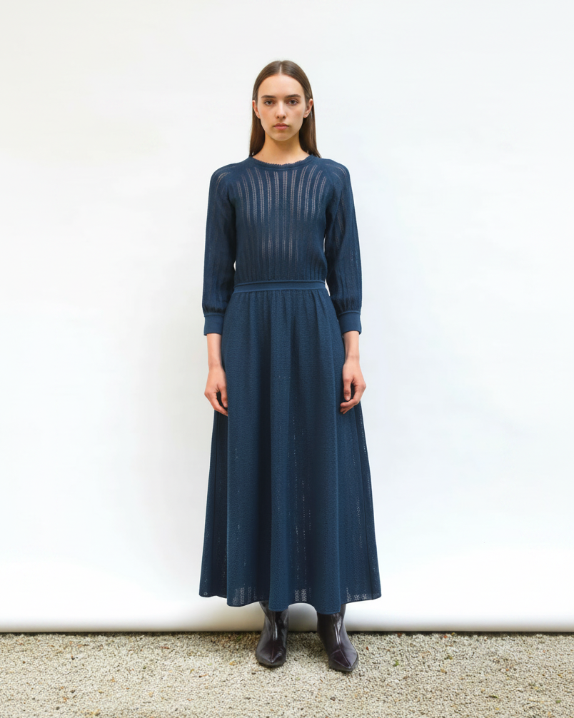 robe légére maille pointelle blueberry molli 